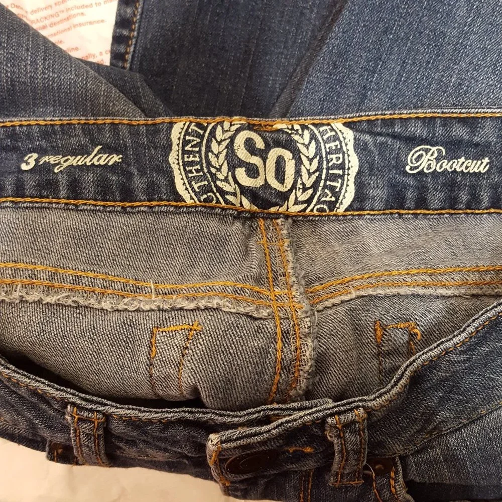 🧨🧨SO Jeans Bootcut Size 3 Regular - Picture 12 of 15